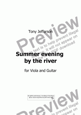 page one of Summer evening by the river