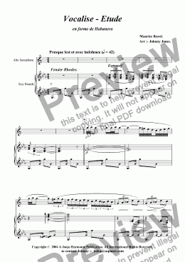 page one of Vocalise - Etude   (Alto Sax and Piano)