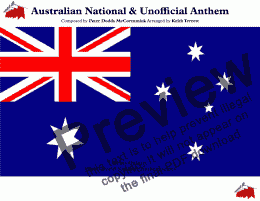 page one of Australian National & Unofficial Anthem (Advance Australia Fair & Waltzing Matilda for Brass Quintet (World National Anthem Series)