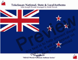 page one of Tokelauan National, State & Local  Anthems for Brass Quintet (MFAO World National Anthem Series)