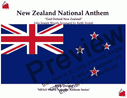 page one of New Zealand National Anthem for Brass Quintet (World National Anthem Series)