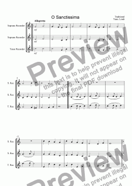page one of Recorder Christmas Trios