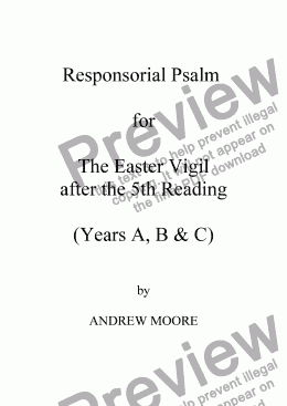 page one of Easter Vigil 5 (Year B)