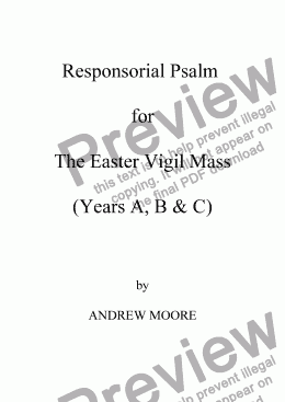 page one of Easter Vigil Mass (Year B)