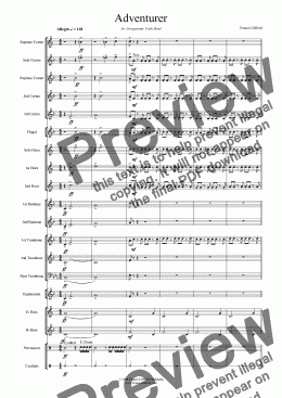page one of Adventurer (Brass Band Version)