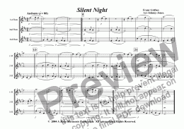 page one of Silent Night   (3 Concert Flutes)