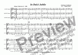 page one of In Dulci Jubilo   (Christmas  3 Bb Clarinets)