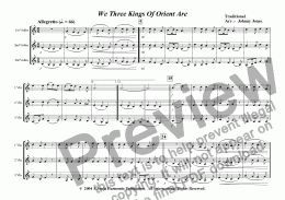 page one of We Three Kings   (3 Violins)