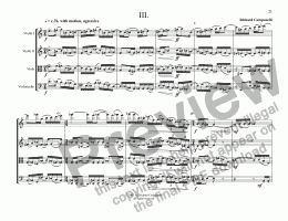 page one of String Quartet 3rd mvmnt
