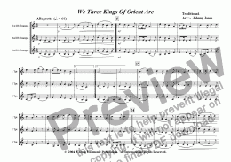 page one of We Three Kings   (3 Bb Trumpets)