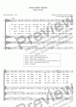page one of The Christ Child’s Lullaby
