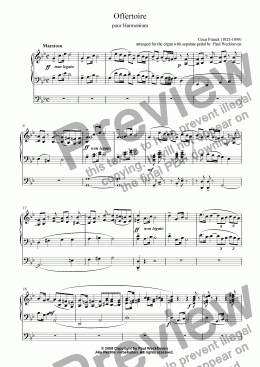 page one of Offertoire  (Franck)