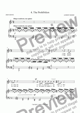 page one of ’The Prohibition’ for Voice & piano