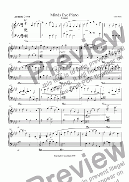 page one of Minds Eye piano
