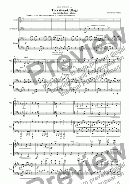 page one of Toccatina-Collage (juvenilia, piano trio)