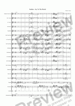 page one of Fanfare - Joy to the World (Full Brass Band )