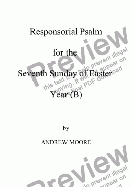 page one of Seventh Sunday of Easter (Year B)