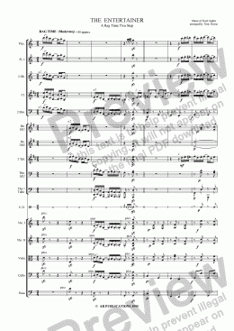 page one of The Entertainer (Full Orchestra)