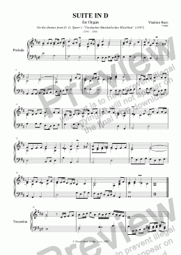 page one of Vierfaches Musikalisches Kleeblatt > Suite in D
