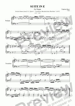 page one of Vierfaches Musikalisches Kleeblatt > Suite in E