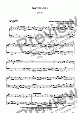 page one of Inventio Nr. 07 (J.S.Bach)