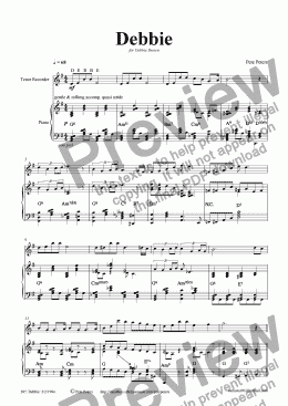 page one of Debbie [Rec or Flute+Pno]