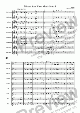 page one of Minuet from Water Music [Suite: I]