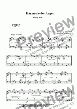 page one of L'Harmonie des Anges from op, 100 (J.F.F. Burgmueller)