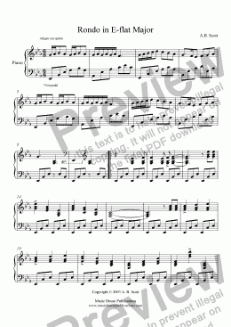 page one of Rondo in E-flat Major