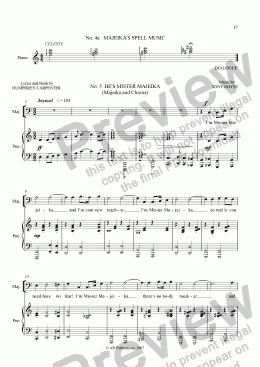 page one of Mr Majeika  Vocal Score (05 of 22)