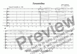 page one of Tarantolina    (Clarinet Choir)