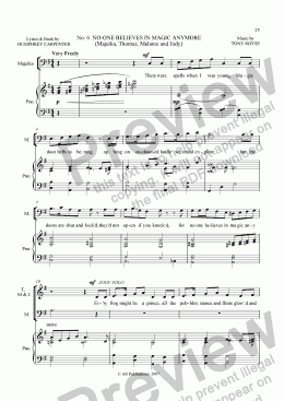 page one of Mr Majeika Vocal Score (06 & 07 of 22)