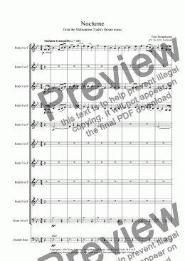 page one of Nocturne from Midsummer Night’s Dream (10 Horns)