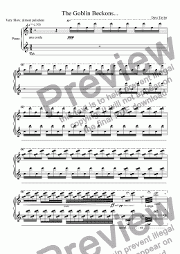 page one of The Goblin Beckons... (piano solo)