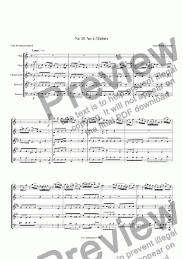 page one of Telemann - Suite in a Minor No. III Air a l'Italien