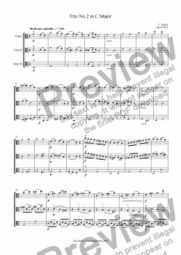page one of Trio No.2 in C Major - Viola