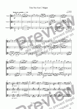 page one of Trio No.4 in C Major - Viola