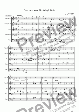 page one of Overture to 'The Magic Flute'