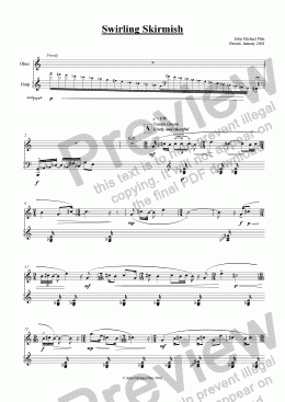 page one of Swirling Skirmish (oboe & harp) [2002]