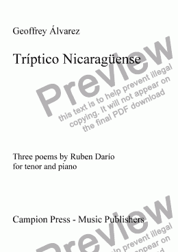 page one of Triptico Nicaraguense