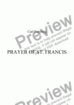 page one of Prayer of Saint Francis