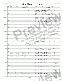 page one of Battle Hymn Overture