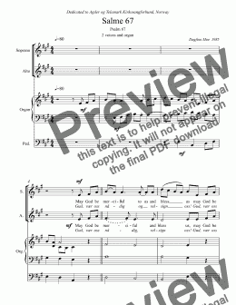 page one of Salme 67 (2-part Choir & Organ)