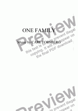 page one of One Family