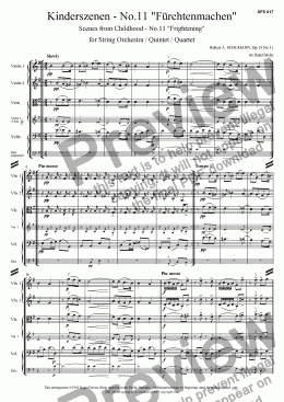 page one of Kinderszenen, Op.15 No.11 Furchtenmachen (Frightening)