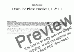 page one of Drumline Phase Puzzles