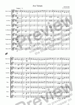 page one of Ave Verum [Elgar]