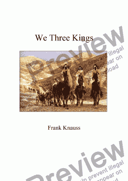 page one of We Three Kings (SATB, organ)