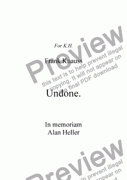 page one of Undone. (voice, piano)