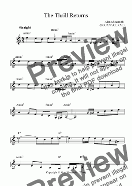 page one of The Thrill Returns (lead sheet)